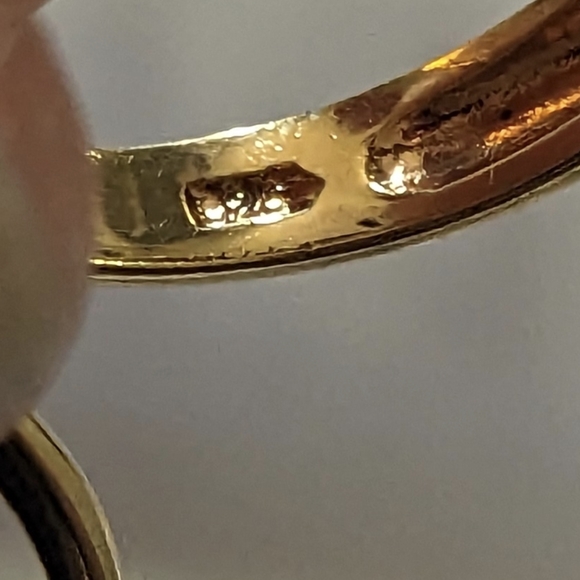 CZ Gold Tone over 925 wedding set - Picture 3 of 3